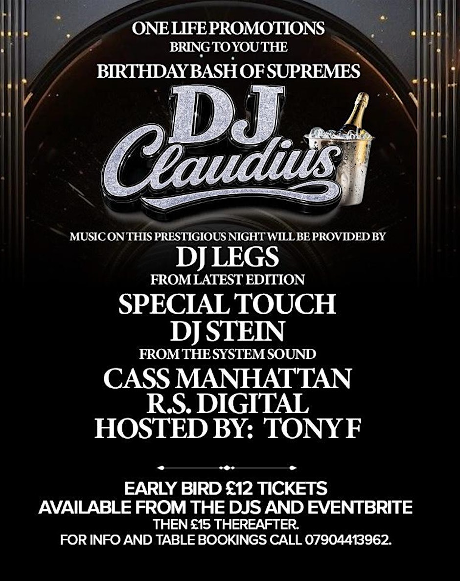 BIRTHDAY BASH FOR SUPREMES DJ CLAUDIUS