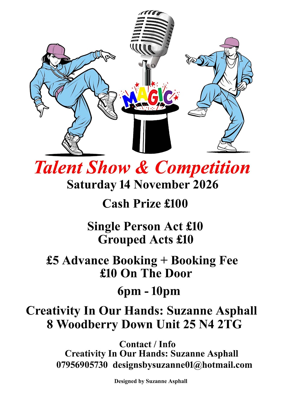 Talent Show & talent competition. Cash prize £100.
