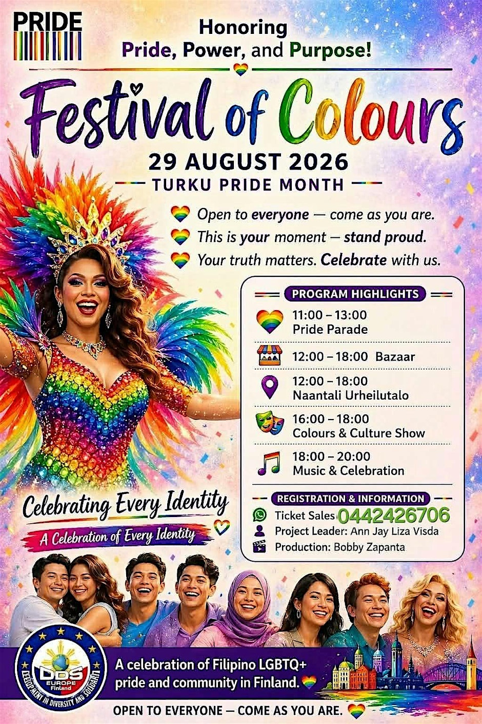 Filipino LGBTQ+ Festival of Colours (29 August, Turku-Naantali)