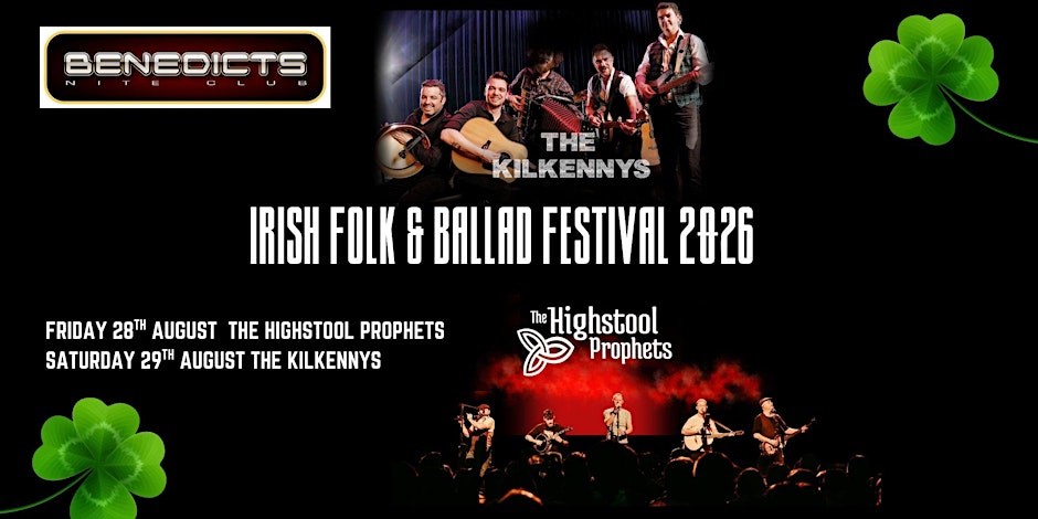 Irish Folk & Ballad Festival 2026 Friday & Saturday Night Entertainment
