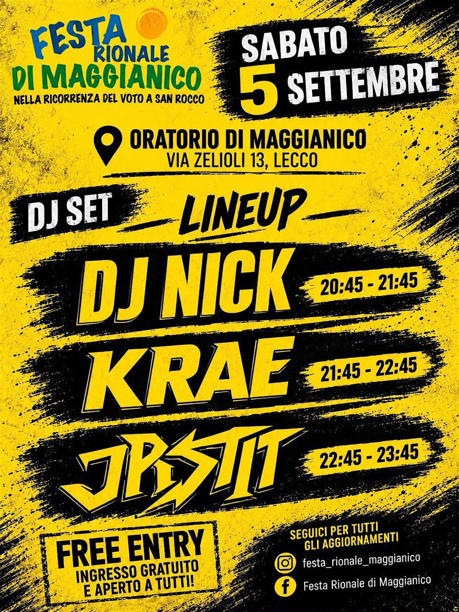 Festa Rionale di Maggianico - serata DJ set