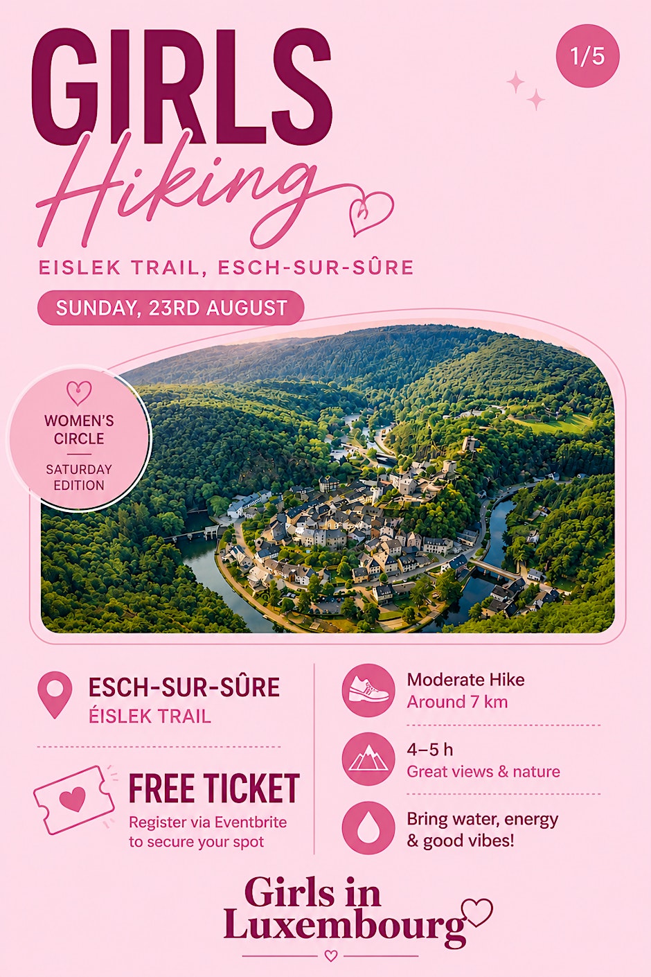 Girls Hike Community – Eislek Trail Esch-sur-Sûre