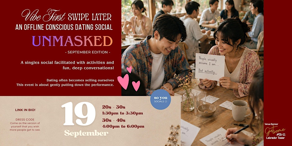 [30s-40s] Vibe First Swipe Later: An Offline Conscious Dating Social